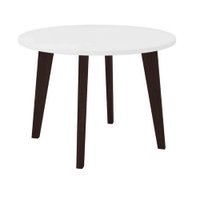 Mesa de Centro Redonda Retrô em MDP Movelbento - Branco