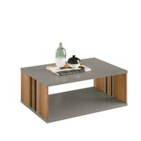 Mesa de Centro New Bonito Linea Brasil - Amendoa com Titanio