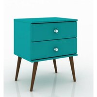 Mesa de Cabeceira Retrô Movelbento - Turquesa