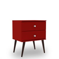Mesa De Cabeceira Movelbento Retrô Com 2 Gavetas RT3032 - Vermelho