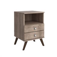 Mesa De Cabeceira Movelbento Retrô Com 2 Gavetas RT3103 - Rustico