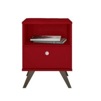 Mesa de Cabeceira Retro 400x580x380mm Movelbento - Vermelho