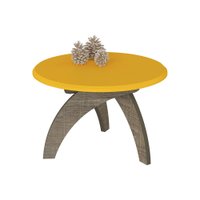 Mesa de Apoio Jade Artely - Canela com Amarelo