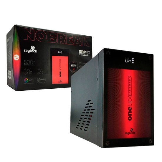 Nobreak Gamer Ragtech Senoidal Puro One UP Predator 800VA TI GT, Entrda Biv./ Saída 115V - 20ONE4570