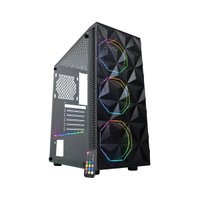 Gabinete Gamer K-MEX Wave CG-A3TJ, Fita LED RGB, 3 Fans, USB 2.0, Preto - CGA3TJRH010CB0X