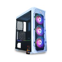 Gabinete Gamer K-MEX White Trooper Polygon CG-07B1, 3x Fans ARGB, USB 3.0, Branco - CG07B1RH007CB0X