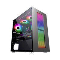 Gabinete Gamer K-MEX Bifrost IV CG-02RU, Painel LED RGB, USB 3.0, Preto - CG02RURH002CB0X