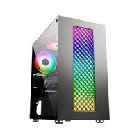 Gabinete Gamer K-MEX Bifrost III CG-01RU, Painel LED RGB, USB 3.0, Preto - CG01RURH001CB0X