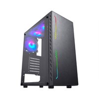 Gabinete Gamer K-MEX Kratos IV CG-10TP, Painel Fita LED RGB, USB 2.0, Preto - CG10TPRH001CB0X