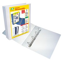 Fichário Personnalité Branco Revestido c/ cristal A4 75mm c/4 Argolas - ACP - 4754BR