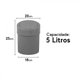 Kit para Pia Roper Plast Lixeira 5 Litros Porta Detergente e Esponja - Cinza