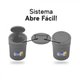 Kit para Pia Roper Plast Lixeira 5 Litros Porta Detergente e Esponja - Cinza