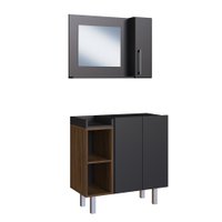 Kit Gabinete para Banheiro 75 cm com Espelheira e sem Cuba Estilare Móveis - CNJ1038
