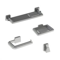 Kit Banheiro Roper Plast Com 4 Peças - Cromado