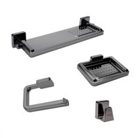 Kit Banheiro Roper Plast Com 4 Peças - Fumê