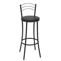 Kit 2 Banquetas Fixas BP26A de Metal e Assento Espuma D15 Treparoni - Preto