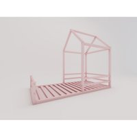 Cama Meia Casinha Solteiro Ludika Mobilia - Limonada Rosa
