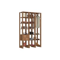 Closet Multi Yes Com Cabideiro 2 Gavetas e com 14 Prateleiras Nova Mobile - Montana