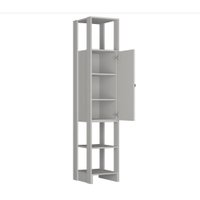 Closet Slim Yes Com Porta e 3 Prateleiras Nova Mobile - Branco