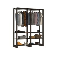Closet Yes Com 2 Cabideiros e 6 Prateleiras Nova Mobile - Grafite Intenso