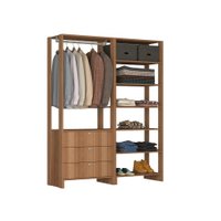 Closet Yes Com Cabideiro 3 Gavetas e 7 Prateleiras Nova Mobile - Montana
