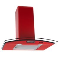 Coifa de Parede 60cm Vidro Curvo Slim Fogatti - 220V - Vermelho
