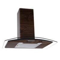 Coifa de Parede 70cm Vidro Curvo Slim Fogatti - 220V - Wood com Nogueira