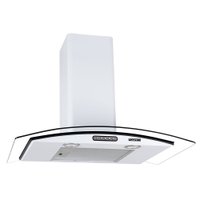 Coifa de Parede 75cm Vidro Curvo Slim Fogatti - 110V - Branco