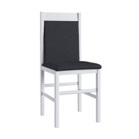 Conjunto 2 Cadeiras de Madeira 600 Móveis Canção - Branco com Preto