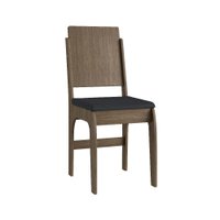 Conjunto 2 Cadeiras Elegantes Estofado Móveis Canção - Ameixa Negra / Preto