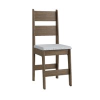 Conjunto 2 Cadeiras MDF Milano Móveis Canção - Ameixa Negra/ Branco