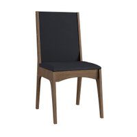 Conjunto de 2 Cadeiras Mdf Estofadas Móveis Canção - Ameixa Negra / Preto