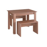 Conjunto Mesa Fixa 2 Bancos de 2 Lugares Móveis Canção - Ceramic