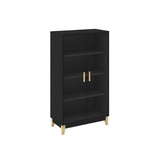 Cristaleira Legno 700x1250x350mm Movelbento - Preto