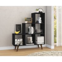 Estante 6 Nichos 1045x1235x350mm Retro Movelbento - Preto