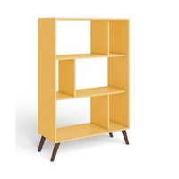 Estante Baixa com 3 Nichos Movelbento - Amarelo