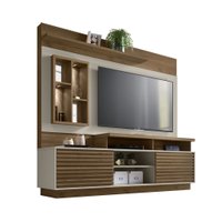 Estante Home Ripado para TV até 60 Polegadas Eldorado Linea Brasil - Avelã com Off White