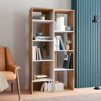 Estante Linea com 9 Nichos Appunto - Castanho e Branco