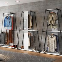 Estante Para Roupas Tog Com Prateleira Be Mobiliário - Branco TX
