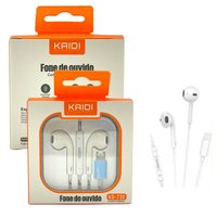 Fone de Ouvido Com Microfone KAIDI Branco KD-730 IOS