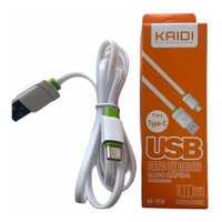 Cabo USB Tipo C KAIDI Turbo 1 Metro KD-TC30 USB-C 1m