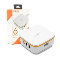 Carregador de Tomada KAIDI HUB 6 Portas USB Turbo KD-601