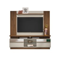 Conjunto para TV até 60 Polegadas Rack Recife e Painel Aurora Linea Brasil - Off White com Nogueira