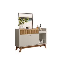 Buffet 2 portas Lucca Linea Brasil - Carvalho com Off White