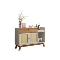 Buffet 2 portas Piemonte Linea Brasil - Amendoa com Off White