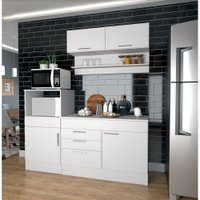 Conjunto Cozinha Marajó Balcão Aéreo Armário Forno Nova Mobile - Branco