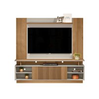 Conjunto para TV até 60 Polegadas Rack Leblon e Painel Aurora Linea Brasil - Carvalho com Off White