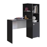 Escrivaninha Capri Com Estação de Trabalho MDP Art in Móveis - Preto