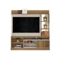 Estante Home para TV de até 55 Polegadas Garibaldi Linea Brasil - Carvalho com Off White