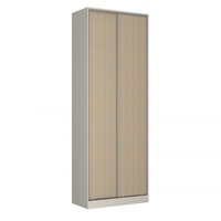 Guarda Roupa Closet Compact 2 Portas Nova Mobile - Branco e Noce